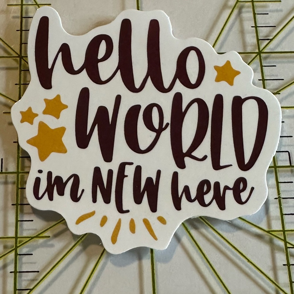 •Brand New• Hello World Aesthetic Waterproof Sticker